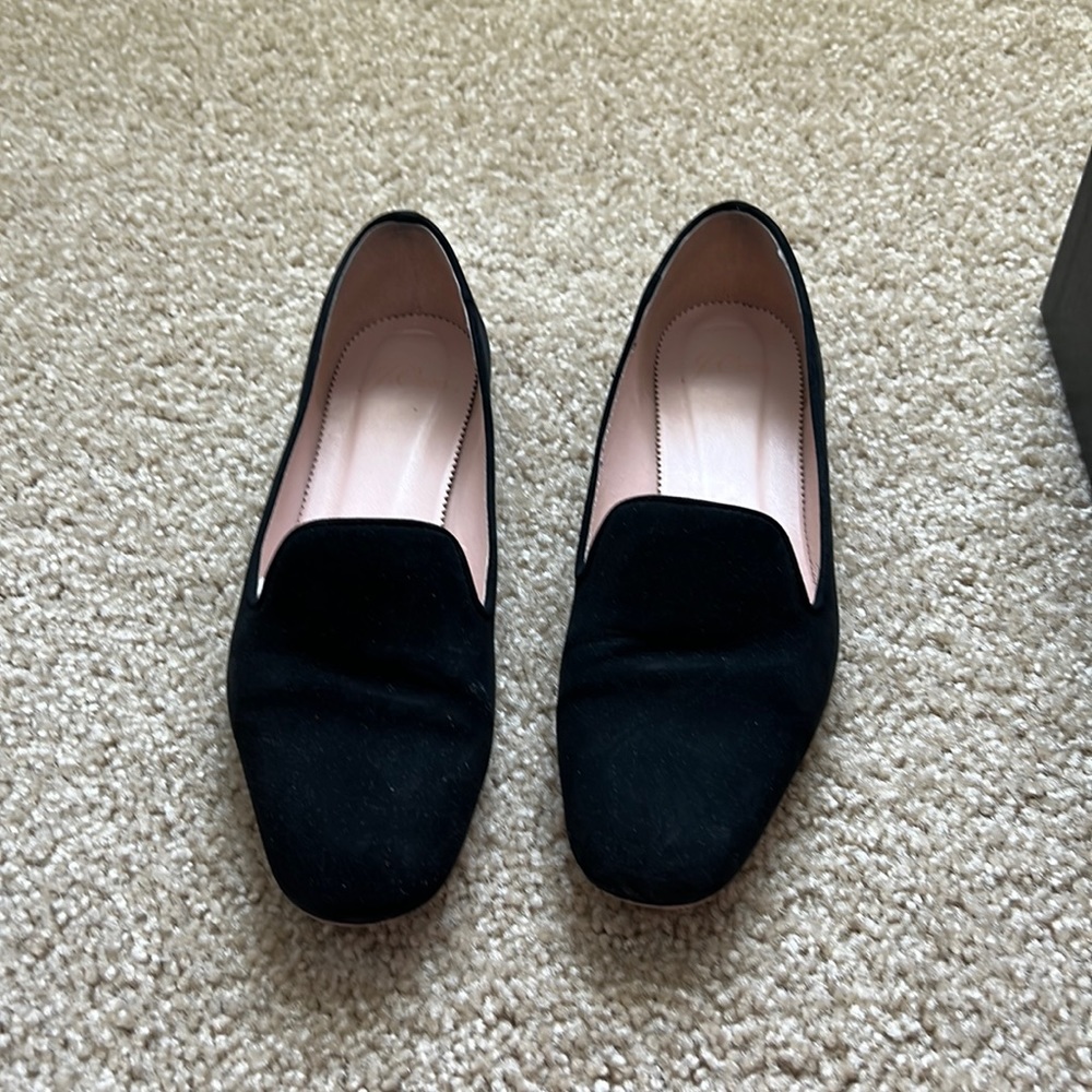 J. Crew Sz 7 Black smoking slipper